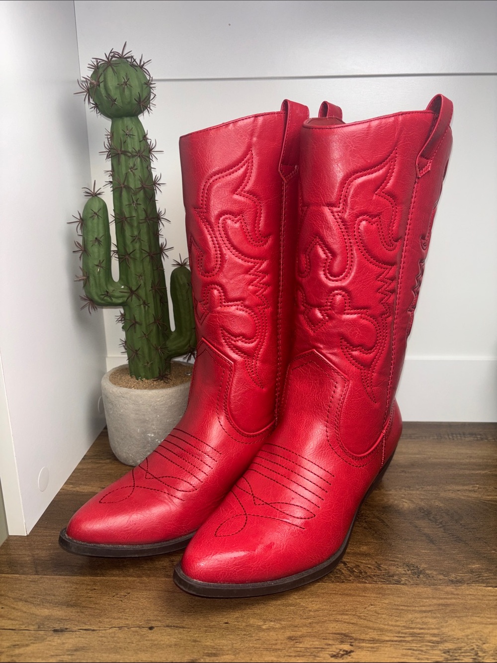 Women’s red boots